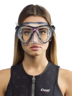 Cressi Big Eyes Evolution Mask -Mares Diving Shop Cressi Big Eyes Evolution Mask Clear Black Pink on Face Female 90f62278 cedc 420e 808d c48528989fd5