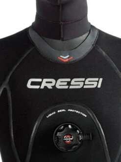 Cressi Desert Drysuit Mens -Mares Diving Shop Cressi Desert Drysuit Mens Front Valve Detail