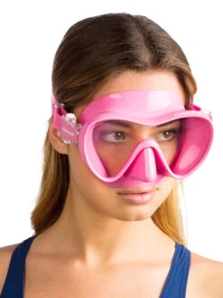 Cressi F1 Mask -Mares Diving Shop Cressi F1 Mask Pink on face side