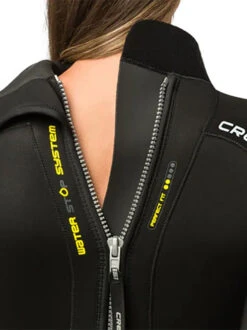 Cressi Fast 5mm Wetsuit Womens -Mares Diving Shop Cressi Fast 5mm Wetsuit Womens Zip Detail