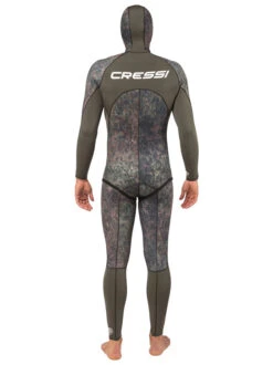 Cressi Seppia 3.5mm Open Cell Wetsuit Mens -Mares Diving Shop Cressi Seppia 3.5mm 2 Piece Open Cell Wetsuit Mens Back with Hood