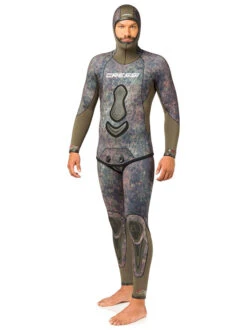 Cressi Seppia 3.5mm Open Cell Wetsuit Mens -Mares Diving Shop Cressi Seppia 3.5mm 2 Piece Open Cell Wetsuit Mens Sidet with Hood
