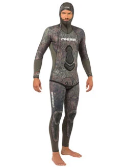 Cressi Seppia 5mm Open Cell Wetsuit Mens -Mares Diving Shop Cressi Seppia 5mm 2 Piece Open Cell Wetsuit Mens Front with Hood