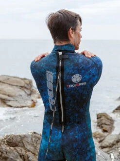 Cressi Tokugawa 3mm 1-Piece Wetsuit Mens 29 Cressi Tokugawa 3mm 1-Piece Wetsuit Mens -Mares Diving Shop Cressi Tokugawa 3mm 1 Piece Suit Mens Lifestyle Back