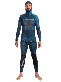 Cressi Tokugawa 2mm 2-Piece Skin Wetsuit Mens -Mares Diving Shop Cressi Tokugawa2mm Skin Wetsuit Front with Hood