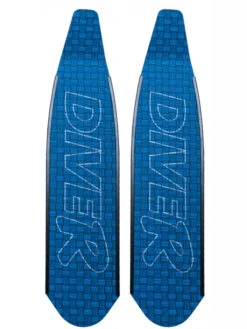 DiveR Freediving Fin Blades - Carbon Innegra Blue