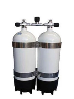 Faber 10.5L Steel 232 Bar Twin Tanks With Manifold & Bands