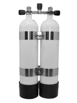 Faber 7L Steel HP (300 Bar) Twin Tanks With Manifold & Bands