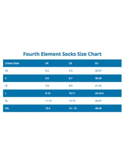 Fourth Element Hotfoot Pro Long Drysuit Socks -Mares Diving Shop Fourth Element Hotfoot Pro Drysuit Long Socks Size Chart