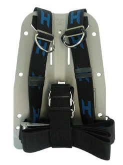 Halcyon Aluminium Backplate 7 Halcyon Aluminium Backplate -Mares Diving Shop Halcyon Aluminium Backplate with Harness