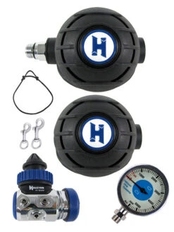 Halcyon Regulator Set: H50D (DIN Only) / Aura / Aura Occy & FREE Termo Gauge -Mares Diving Shop Halcyon H50D DIN Aura Aura Master Gauge Clips Necklace a2fb1155 90df 421f a010 f2e0acdaf610