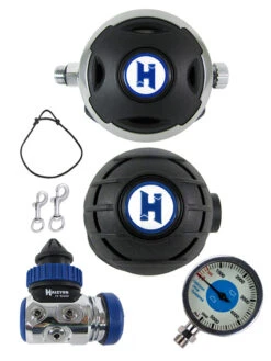 Halcyon Regulator Set: H50D (DIN Only) / Halo / Aura Occy & FREE Termo Gauge -Mares Diving Shop Halcyon H50D DIN Halo Aura Master Gauge Clips Necklace 4ef653ed 3bdb 4056 a798 a1880b64b634