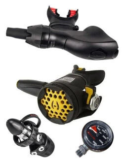 Hollis DC7 (DIN OR YOKE) / 500SE / LX150 Octopus & Free Termo Gauge -Mares Diving Shop Hollis DC7 500SE LX100 Octopus DIN Slim Gauge