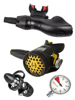 Hollis DC7 (DIN OR YOKE) / 500SE / LX150 Octopus & Free Termo Gauge -Mares Diving Shop Hollis DC7 500SE LX100 Octopus DIN Tech Gauge