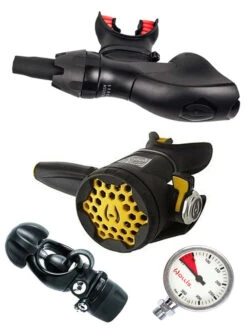 Hollis DC7 (DIN OR YOKE) / 500SE / LX150 Octopus & Free Termo Gauge -Mares Diving Shop Hollis DC7 500SE LX100 Octopus Yoke Tech Gauge