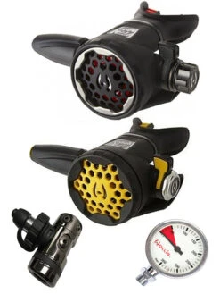Hollis DCX (DIN OR YOKE) / LX200 / LX150 Octopus & Free Termo Gauge -Mares Diving Shop Hollis DCX LX200 LX100 Octopus DIN Tech Gauge
