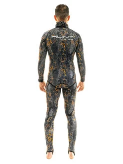 Huntmaster Hooded Spearfishing Rashguard 2-Piece Camo Suit Unisex -Mares Diving Shop Huntmaster Hooded Spearfishing Rashguard 2 Piece Suit with Chest Pad Camo Unisex Blaze Back