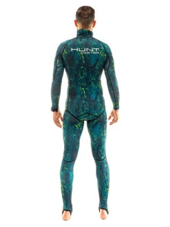 Huntmaster Hooded Spearfishing Rashguard 2-Piece Camo Suit Unisex -Mares Diving Shop Huntmaster Hooded Spearfishing Rashguard 2 Piece Suit with Chest Pad Camo Unisex Green Back