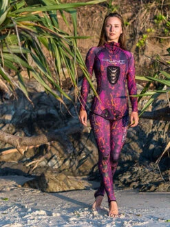 Huntmaster Hooded Spearfishing Rashguard 2-Piece Camo Suit Unisex -Mares Diving Shop Huntmaster Hooded Spearfishing Rashguard 2 Piece Suit with Chest Pad Camo Unisex Pink Lifestyle