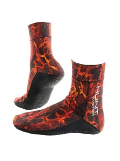 Huntmaster Burnum Neoprene 3.5mm Socks Camo Series -Mares Diving Shop Huntmaster Neoprene 3.5mm Socks Camo Series Red