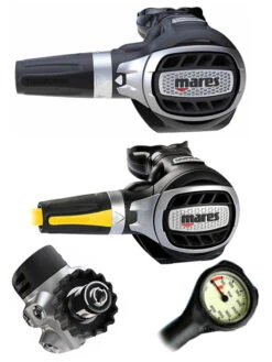 Mares Regulator Set: Ultra 72X (DIN Or Yoke) W/ Octopus & Free Termo Gauge -Mares Diving Shop Mares Ultra 72X DIN Ultra Octopus Regulator Set