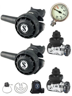 Scubapro MK17 Evo / R195 Backmount Tech Diver Regulator Set