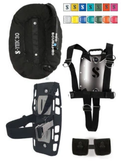 Scubapro S-Tek Pure Single System -Mares Diving Shop Scubapro S Tek 30lb Wing Pure Single System with Trim Pockets