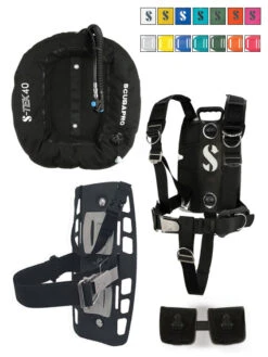 Scubapro S-Tek Pro Single System -Mares Diving Shop Scubapro S Tek 40lb Wing Pro Single System with Trim Pockets