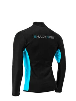 Sharkskin Chillproof Long Sleeve Full Zip - Mens -Mares Diving Shop Sharkskin Chillproof Long Sleeve Full Zip Mens Blue Back