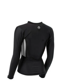 Sharkskin Chillproof Long Sleeve Full Zip - Womens -Mares Diving Shop Sharkskin Chillproof Long Sleeve Full Zip Womens Black Back