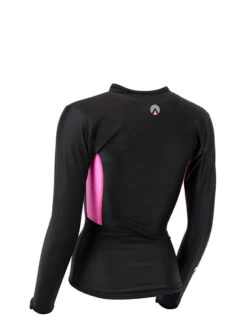 Sharkskin Chillproof Long Sleeve Full Zip - Womens -Mares Diving Shop Sharkskin Chillproof Long Sleeve Full Zip Womens Black Pink Back