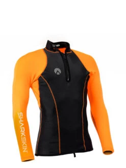 Sharkskin Performance Wear Long Sleeve - Mens -Mares Diving Shop Sharkskin Performance Wear Long Sleeve Top Chest Zip Mens Orange