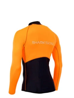 Sharkskin Performance Wear Long Sleeve - Mens -Mares Diving Shop Sharkskin Performance Wear Long Sleeve Top Chest Zip Mens Orange Back