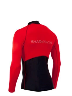 Sharkskin Performance Wear Long Sleeve - Mens -Mares Diving Shop Sharkskin Performance Wear Long Sleeve Top Chest Zip Mens Red Back