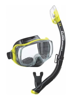 TUSA Sport Imprex 3D Dry Snorkeling Set -Mares Diving Shop TUSA Imprex 3D Dry Adult Combo Snorkeling Set Black Yellow