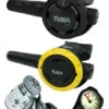 TUSA RS-790 Regulator Set: R-700 / S-90 / SS0001 Octopus & Free Termo Gauge 1 TUSA RS-790 Regulator Set: R-700 / S-90 / SS0001 Octopus & Free Termo Gauge -Mares Diving Shop TUSA RS790 Set Yoke