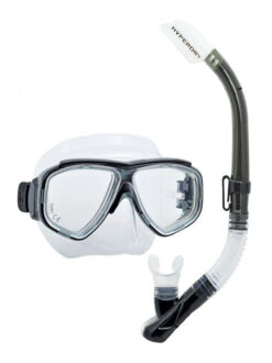 TUSA Sport Splendive 2 Prescription Snorkel Set (with Corrective Lenses) -Mares Diving Shop TUSA Splendive Adult Snorkel Set Clear Black Smoke