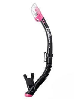 TUSA Sport Hyperdry Elite Dry Top Snorkel -Mares Diving Shop TUSA Sport Hyperdry Elite Snorkel Black Hot Pink