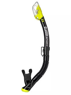 TUSA Sport Hyperdry Elite Dry Top Snorkel -Mares Diving Shop TUSA Sport Hyperdry Elite Snorkel Black Yellow